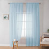 Picture of OWENIE Light Blue Sheer Curtains 84 inches Long for Bedroom Living Room 2 Panels Set, Privacy Rod Pocket Light Filtering Voile Sheer Curtains, Airy Farmhouse Curtains, 42Wx84L inch, Sky Blue