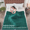 Picture of yescool Weighted Blanket for Adults (15 lbs, 60" x 80", Dark Green) Cooling Heavy Blanket for Sleeping Perfect for 140-160 lbs, Queen Size Breathable Blanket with Premium Glass Bead, Machine Washable