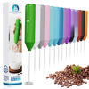 Picture of Powerful Milk Frother Handheld Foam Maker, Mini Whisk Drink Mixer for Coffee, Cappuccino, Latte, Matcha, Hot Chocolate, No Stand, Green