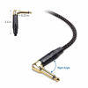 Picture of Cable Matters 2 Pack 1/4 Inch TS Straight to Right Angle Guitar Cable 15 ft, 1/4 Instrument Cable