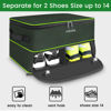 Picture of YOREPEK Large 2 Layer Golf Trunk Organizer for 2 Size14 Pair Shoes, Car Golf Locker Gifts for Golfers Men, Golf Car Organizers and Storage Store All Golf Stuff, car Gifts for Men Unique,Green