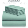 Picture of LuxClub 6 PC Queen Sheet Set, Breathable Luxury Bed Sheets, Deep Pockets 18" Eco Friendly Wrinkle Free Cooling Sheets Machine Washable Hotel Bedding Silky Soft - Light Teal Queen