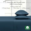 Picture of California Design Den 6-Pc King Size Sheet Set with 4 Pillowcases - Soft 400 Thread Count 100% Cotton Sheets, Cooling Sateen Weave, Luxury Deep Pocket Bedsheets Set - Peacock Blue