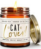 Picture of Cat Lover Gifts for Women, Cat Mom Gifts, Cat Gifts for Women Unique - 'Cat Lover' Candle, w/Sandalwood Rose I Cat Decor Themed I Cat Gifts for Cat Lovers I 50Hr Burn, USA Made