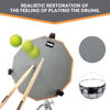 Picture of GrowDaily Drum Practice Pad Snare Drum Stand Set 12 In With Double Sided Silent Drum Pad,Drum Dampeners Gel, Drum sticks,Carrying Bag Adjustable Stand(Fits 10''-14'' Drums)