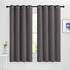 Picture of NICETOWN Blackout Window Curtains for Bedroom - Grommet Top Room Darkening Thermal Insulated Solid Vertical Drapes for Flat/Apartment (2 Panels, 46 x 63 Inch, Grey)