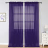 Picture of OWENIE Purple Sheer Curtains 96 Inch Length, Elegant Sheer Curtains for Bedroom, Window Voile Sheer Curtain Panels/Drapes/Treatment for Living Room, 2Pcs, Each 42" W x 96" L