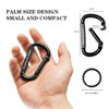 Picture of 12PCS Carabiner Clip - Heavy Duty Iron Carabiners 800lbs Carabeaner D Ring Shape,Caribeener Key Chain Clip Hook,Keychain Clip,Multipurpose for Camping, Hiking,Backpacking or Other Outdoor Activities.