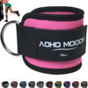 Picture of AOHO MOOON Comfortable Adjustable Ankle Straps for Cable Machines Women, Gym Workout Leg Straps, Ankle Cuffs for Glute Workouts, Foot Straps for Kickback, One Size Fit All with D Ring