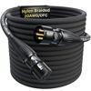 Picture of XLR Cables 25ft 1 Pack, Professional Gold-Plated Rean Connectors from Neutrik, Kevlar-Reinforced Nylon Braided XLR Microphone Cable, Mic Cable, Durable Shielded and Balanced XLR Male to Female Cord