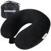 Picture of SAIREIDER Travel Pillow 100% Pure Memory Foam Travel Neck Pillow with Storage Bag, Airplane Pillow for Traveling、Car、Home、Office，Washable Cover（Black）