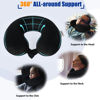 Picture of SAIREIDER Travel Pillow 100% Pure Memory Foam Travel Neck Pillow with Storage Bag, Airplane Pillow for Traveling、Car、Home、Office，Washable Cover（Black）