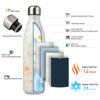 Picture of Konokyo Insulated Water Bottles,25 oz Double Wall Stainless Steel Vacumm Metal Flask for Sports Travel,Marble Jade