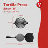 Picture of Victoria 8-Inch Commercial-Grade Cast-Iron Tortilla Press, Made from Super-Durable HD Iron, Made in Colombia