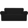 Picture of Easy-Going Stretch Oversized Loveseat Slipcover 1-Piece Sofa Cover Furniture Protector Couch Soft with Elastic Bottom for Kids Polyester Spandex Jacquard Fabric Small Checks Black