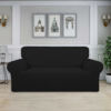 Picture of Easy-Going Stretch Oversized Loveseat Slipcover 1-Piece Sofa Cover Furniture Protector Couch Soft with Elastic Bottom for Kids Polyester Spandex Jacquard Fabric Small Checks Black