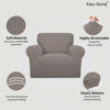 Picture of Easy-Going Stretch Chair Sofa Slipcover 1-Piece Couch Sofa Cover Furniture Protector Soft with Elastic Bottom for Kids, Pet. Spandex Jacquard Fabric Small Checks (Chair, Taupe)