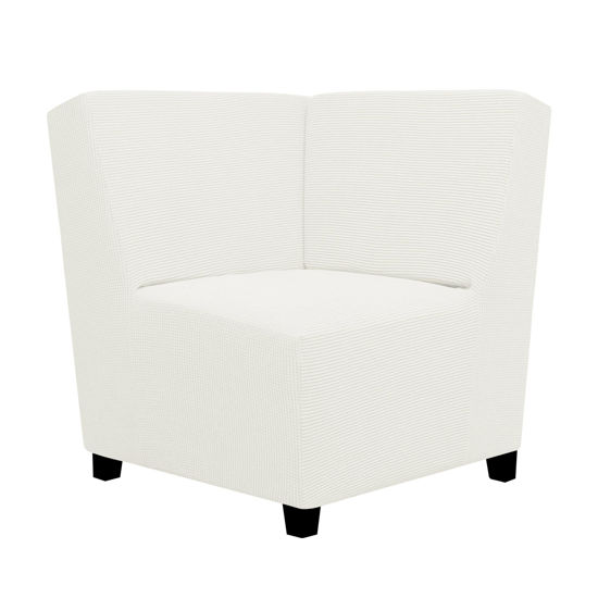 Picture of Easy-Going Stretch Sectional Corner Sofa Slipcover 1-Piece Couch Sofa Cover Furniture Protector Soft with Elastic Bottom for Kids, Pet, Spandex Jacquard Fabric Cream