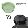 Picture of Amooca Car Cup Coaster Universal Automotive Waterproof Non-Slip Cup Holders Sift-Proof Spill Holder Car Interior Accessories 2 Pack Tea Green