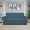 Picture of Easy-Going Stretch Oversized Loveseat Slipcover 1-Piece Sofa Cover Furniture Protector Couch Soft with Elastic Bottom for Kids Polyester Spandex Jacquard Fabric Small Checks Bluestone