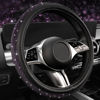 Picture of CAR PASS Bling Purple Diamond Leather Steering Wheel Cover, Sparkly Crystal Glitter Rhinestones Universal Fit 14" 1/2-15" Car Steering Wheel Protector for Women Girl Fit SUV,Van,Sedan,Truck, Purple