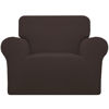 Picture of Easy-Going Stretch Chair Sofa Slipcover 1-Piece Couch Sofa Cover Furniture Protector Soft with Elastic Bottom for Kids, Pet. Spandex Jacquard Fabric Small Checks (Chair, Chocolate)