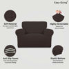 Picture of Easy-Going Stretch Oversized Chair Sofa Slipcover 1-Piece Couch Sofa Cover Furniture Protector Soft with Elastic Bottom for Kids Spandex Jacquard Fabric Small Checks Chocolate