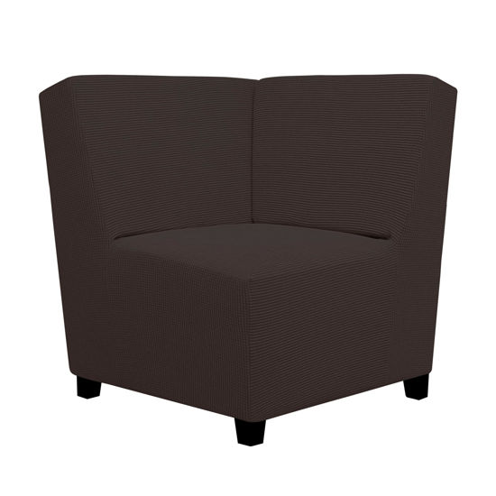 Picture of Easy-Going Stretch Sectional Corner Sofa Slipcover 1-Piece Couch Sofa Cover Furniture Protector Soft with Elastic Bottom for Kids, Pet, Spandex Jacquard Fabric Chocolate
