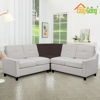 Picture of Easy-Going Stretch Sectional Corner Sofa Slipcover 1-Piece Couch Sofa Cover Furniture Protector Soft with Elastic Bottom for Kids, Pet, Spandex Jacquard Fabric Chocolate