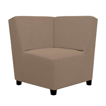 Picture of Easy-Going Stretch Sectional Corner Sofa Slipcover 1-Piece Couch Sofa Cover Furniture Protector Soft with Elastic Bottom for Kids, Pet, Spandex Jacquard Fabric Camel