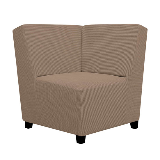 Picture of Easy-Going Stretch Sectional Corner Sofa Slipcover 1-Piece Couch Sofa Cover Furniture Protector Soft with Elastic Bottom for Kids, Pet, Spandex Jacquard Fabric Camel