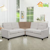 Picture of Easy-Going Stretch Sectional Corner Sofa Slipcover 1-Piece Couch Sofa Cover Furniture Protector Soft with Elastic Bottom for Kids, Pet, Spandex Jacquard Fabric Camel