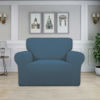 Picture of Easy-Going Stretch Oversized Chair Sofa Slipcover 1-Piece Couch Sofa Cover Furniture Protector Soft with Elastic Bottom for Kids Spandex Jacquard Fabric Small Checks Bluestone