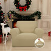 Picture of Easy-Going Stretch Chair Sofa Slipcover 1-Piece Couch Sofa Cover Furniture Protector Soft with Elastic Bottom for Kids, Pet. Spandex Jacquard Fabric Small Checks (Chair, Beige)