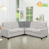 Picture of Easy-Going Stretch Sectional Corner Sofa Slipcover 1-Piece Couch Sofa Cover Furniture Protector Soft with Elastic Bottom for Kids, Pet, Spandex Jacquard Fabric Light Gray