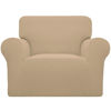 Picture of Easy-Going Stretch Oversized Chair Sofa Slipcover 1-Piece Couch Sofa Cover Furniture Protector Soft with Elastic Bottom for Kids Spandex Jacquard Fabric Small Checks Sand