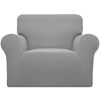 Picture of Easy-Going Stretch Oversized Chair Sofa Slipcover 1-Piece Couch Sofa Cover Furniture Protector Soft with Elastic Bottom for Kids Spandex Jacquard Fabric Small Checks Light Gray