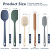 Picture of ChefAide 5 Pieces Silicone Spatula Set, Food Grade Rubber Spatula, Upgrade Strong Handle with Ergonomic Grip, Heat Resistant Up to 600°F for Nonstick Cookware, Cooking