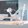 Picture of FIFINE Dynamic Microphone with Boom Arm, Studio Vocal XLR Microphone, Podcast USB Mic Kit for PC with Mute Button, Volume Knob, Headphone Jack, for Streaming Recording-AmpliTank K688CT White