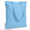 Picture of TOPDesign 24-Pack Economical 16"x15" Baby Blue Cotton Tote Bag, Lightweight Medium Reusable Grocery Shopping Cloth Bags, Suitable for DIY, Advertising, Promotion, Gift, Activity