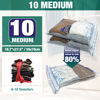 Picture of Vacuum Storage Bags, 10 Medium Space Saver Vacuum Seal Bags, Space Bags, Vacuum Sealer Bags for Clothes with Travel Hand Pump (10M)