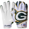 Picture of Franklin Sports Green Bay Packers Youth NFL Football Receiver Gloves - Receiver Gloves For Kids - NFL Team Logos and Silicone Palm - Youth M/L Pair
