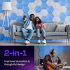 Picture of Ekkogo Acoustic Panels 12-Pack Soundproof Wall Panels 12''X10''X0.4'' Sound Panels High Density Sound Dampening Panels - [Sky Blue Hexagon]
