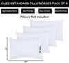Picture of Utopia Bedding Standard Pillow Cases - Pack of 4 - Envelope Closure - Soft Brushed Microfiber Fabric - Shrinkage and Fade Resistant Pillow Covers Standard Size 20 X 26 Inches (Standard, White)