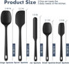 Picture of ChefAide 5 Pieces Silicone Spatula Set, Food Grade Rubber Spatula, Upgrade Strong Handle with Ergonomic Grip, Heat Resistant Up to 600°F for Nonstick Cookware, Cooking