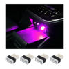 Picture of Augeny 4 PCS USB LED Car Interior Atmosphere Lamp, Plug-in USB Decor Night Light, Portable Auto Ambient Lighting Kit, Universal Vehicle Interior Accessories for Most Cars (Purple)