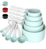 Picture of TILUCK Measuring Cups & Spoons Set, Stackable Cups and Spoons, Nesting Measure Cups with Stainless Steel Handle, Kitchen Gadgets for Cooking & Baking (Green)