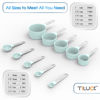 Picture of TILUCK Measuring Cups & Spoons Set, Stackable Cups and Spoons, Nesting Measure Cups with Stainless Steel Handle, Kitchen Gadgets for Cooking & Baking (Green)