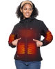 Picture of DEWBU Heated Jacket for Women with 12V Battery Pack Winter Outdoor Soft Shell Electric Heating Coat, Women's Black, S