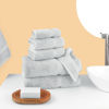 Picture of Chakir Turkish Linens Luxury Spa and Hotel Quality Premium Cotton 6-Piece Towel Set (2 x Bath Towels, 2 x Hand Towels, 2 x Washcloths, Silver Gray)